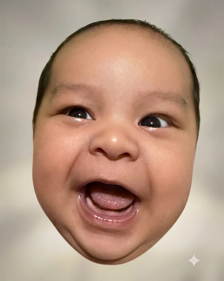 Baby Louis close-up portrait
